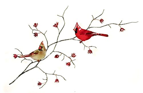 Bovano - Wall Sculpture - Double Cardinals on Branch