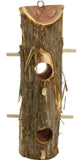 Songbird Essentials - 3 Plug Suet Log Feeder w/ Perches