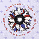 Boston International - 3-Ply 6.5" Lunch Napkins 20 Count - Patriotic Flower