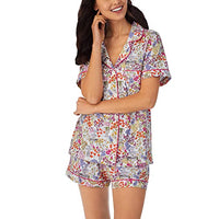 BedHead - Stretch Short Sleeve Shorty PJ Set - Fountain Garden - Large