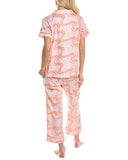 BedHead Pajamas Short Sleeve Cropped PJ Set in The Groove LG (US 12-14)
