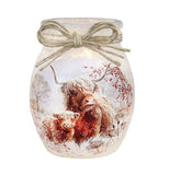 Stony Creek - 4" Glass USB Lighted Jar - Highland Pasture