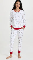 BedHead - L/S Pullover Crew & Jogger PJ Set - Milk & Cookies - Large