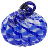 Boston International - Small Glass Pumpkin - Blue Ribbon