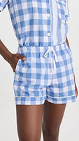 BedHead - S/S Shorty Poplin PJ Set - Buffalo Plaid - Medium