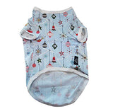 BedHead - Stretch Lounge Dog PJ - Deck the Halls in Blue - Large
