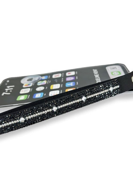 Jacqueline Kent - Phone Wrist Lanyard - Little Black Dress - Black & Silver
