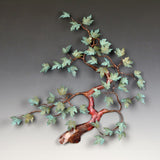 Bovano - Wall Sculpture - Ginko Tree w/ Patina Leaves