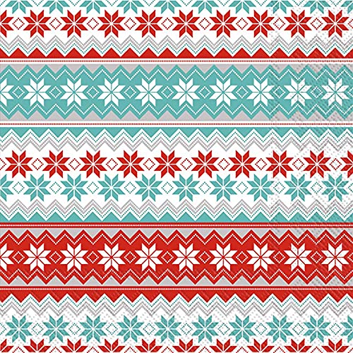 Boston International - 3-Ply 6.5" Lunch Napkins - Reindeer Stripe