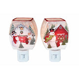 Stony Creek - 4.75" Frosted Night Light - White Festive Farm
