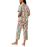BedHead - Classic Stretch Jersey Capri PJ Set - Keys Please - Small