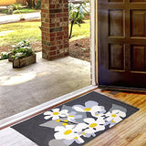 Jellybean - Indoor/Outdoor Rug - Daisies on Pewter