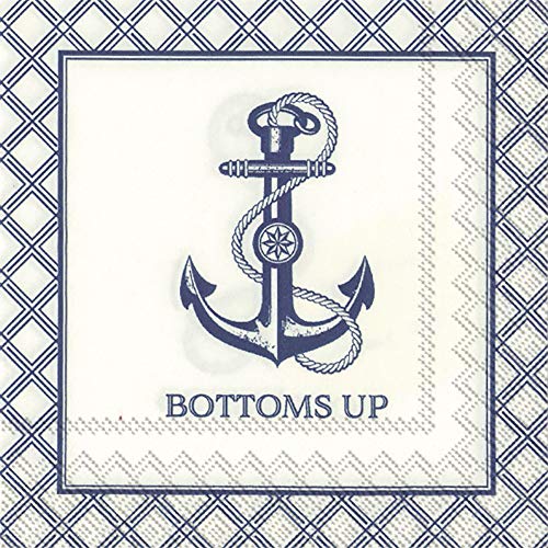 Boston International - 3-Ply 5" Cocktail Napkins - Bottoms Up