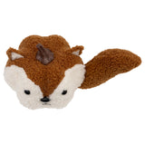 Boston International - 7.25" Long, Brown Plush Fox Pumpkin Figurine