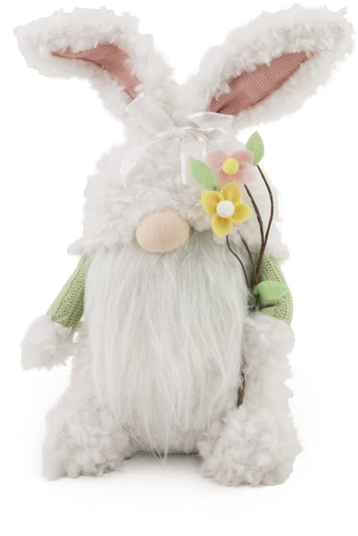Boston International - Fabric Spring Gnome - Fergus Fluffy Bunny