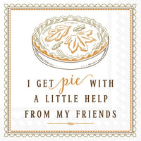 Boston International - 3-Ply 5" Cocktail Napkins 20 Count - I Get Pie
