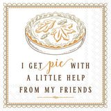 Boston International - 3-Ply 5" Cocktail Napkins 20 Count - I Get Pie