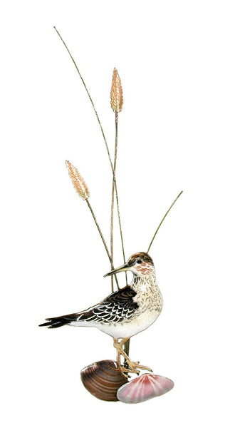 Bovano - Wall Sculpture - Sandpiper w/ Shells - Vertical