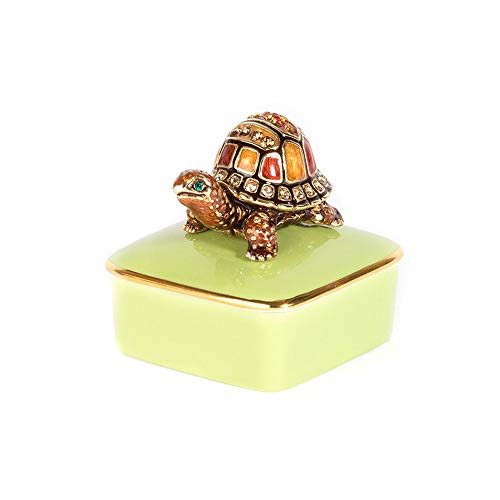 Jay Strongwater - Porcelain Box - Caden Turtle