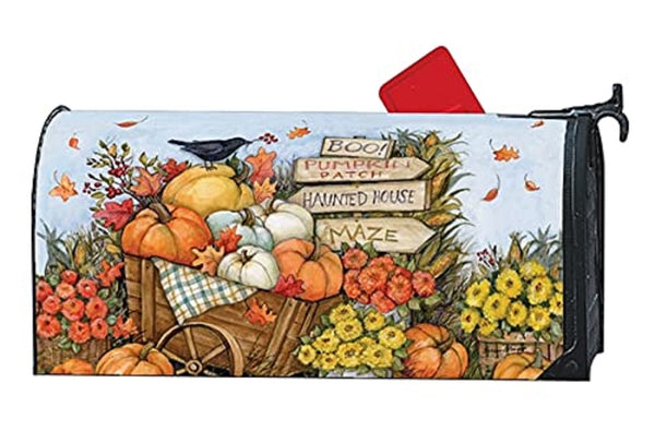 MailWraps - Mailbox Cover - Fall Wheelbarrow