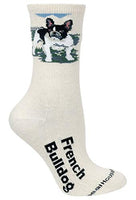 Wheel House Designs Socks - French Bulldog on Natural - 9-11