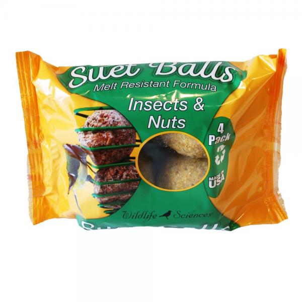 GC - Wildlife Science - Suet Balls 4 Pack - Mealworms & Nuts