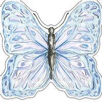 Boston International - 3-Ply Botanical Butterfly Shaped Lunch Napkins - Blue