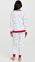 BedHead - L/S Pullover Crew & Jogger PJ Set - Milk & Cookies - Large