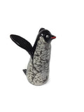 PotTerre Raku Penguin - 6" Flying Front - Naked Finish