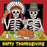 Hand-N-Hand Designs - Day of The Dead Tile - Happy Thanksgiving