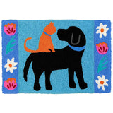 Jellybean - Indoor/Outdoor Rug - 
 Black Lab & Buddy