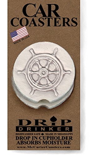 McCarter Coasters - Car Coaster - Set of 2 - Captain's Wheel