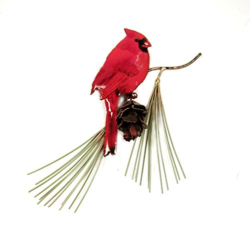 Bovano - Wall Sculpture - Male Cardinal on Jumbo Pine