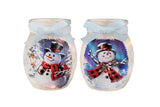Stony Creek - 4" Glass USB Lighted Jar - Snowman Wonder