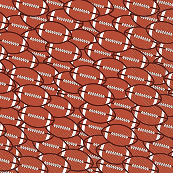 Boston International - 3-Ply 5" Cocktail Napkins 20 Count - Football