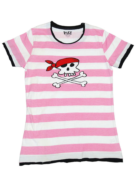 Lazy One - Junior Fitted PJ Set - Pink Pirate - Medium