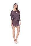 Rock Cotton - Long Sleeve Versatile Tunic - Vintage Purple - Quartz