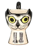 Hannah Turner - Egg Cup - Black & White Cat