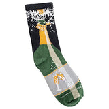 Wheel House Designs Socks - Champagne On Green - 9-11