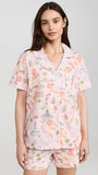 BedHead - S/S Cotton Poplin Shorty PJ Set - Charming Charleston - Small