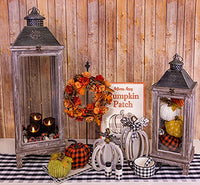 Boston International - 5" Chenille Fabric Pumpkin - Green