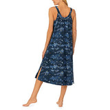 BedHead - Long V-Neck Cotton Gown - Midnight - Small