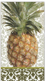 IHR Ideal Home Range Dinner Napkins Disposable 3-Ply Paper Hand Towels, 8.5" x 4.5", Exotic Pineapple, 16-Count