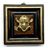 Museum Bees - Square Lacquered Frame w/Frog - 3.25"