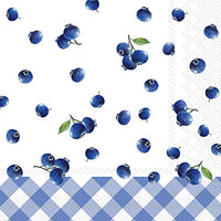 Boston International - 3-Ply 5" Cocktail Napkins - Blueberry