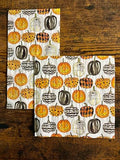 IHR Ideal Home Range Dinner Napkins Disposable 3-Ply Paper Hand Towels, 8.5" x 4.5", Pumpkin Pattern, 16-Count