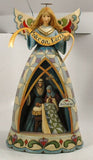 Jim Shore - 19.75" Figurine - Angel with Holy Family - "Peace on Earth"