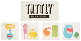 Tattly Temporary Tattoos - Colorful Silly Monster Set of 16