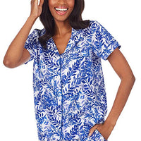 BedHead - Short Sleeve Cropped PJ Set - Leaves & Berries - Medium