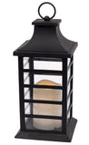 Boston International - 13" LED Slat Lantern w/ Slats - Black